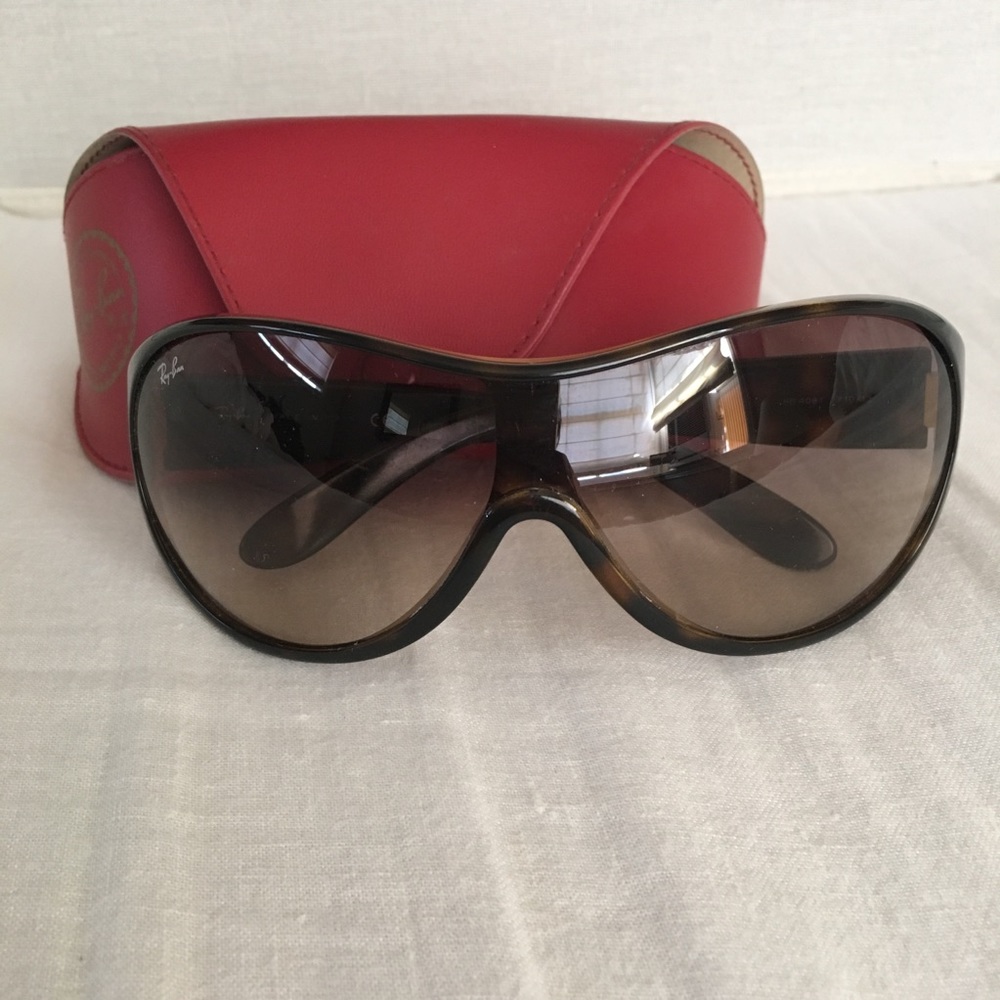 Ray Ban 4081 Shield Wrap Sunglasses